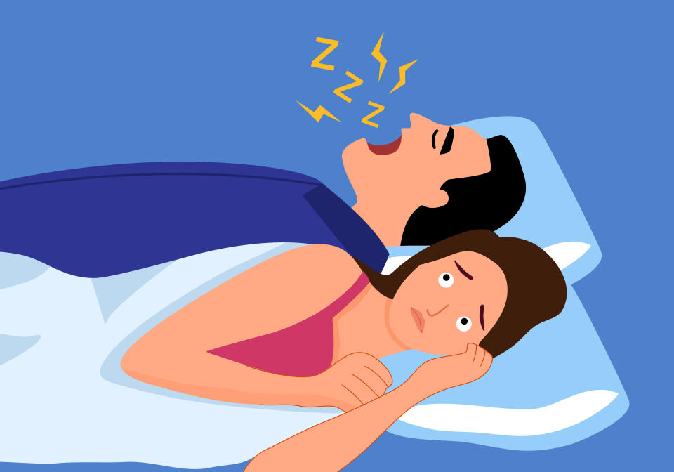 打鼾可能是警訊，不要輕忽睡眠呼吸中止症誘發中風危機。（示意圖／Getty Images）