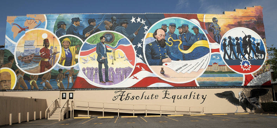 Juneteenth mural in Galveston, Texas (via Juneteenth Legacy Project)