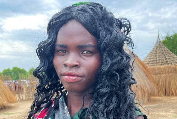 Nyekuoth Manyuan, 14, is seen on her wedding day in Kueryiek, South Sudan. / Credit: CBS News