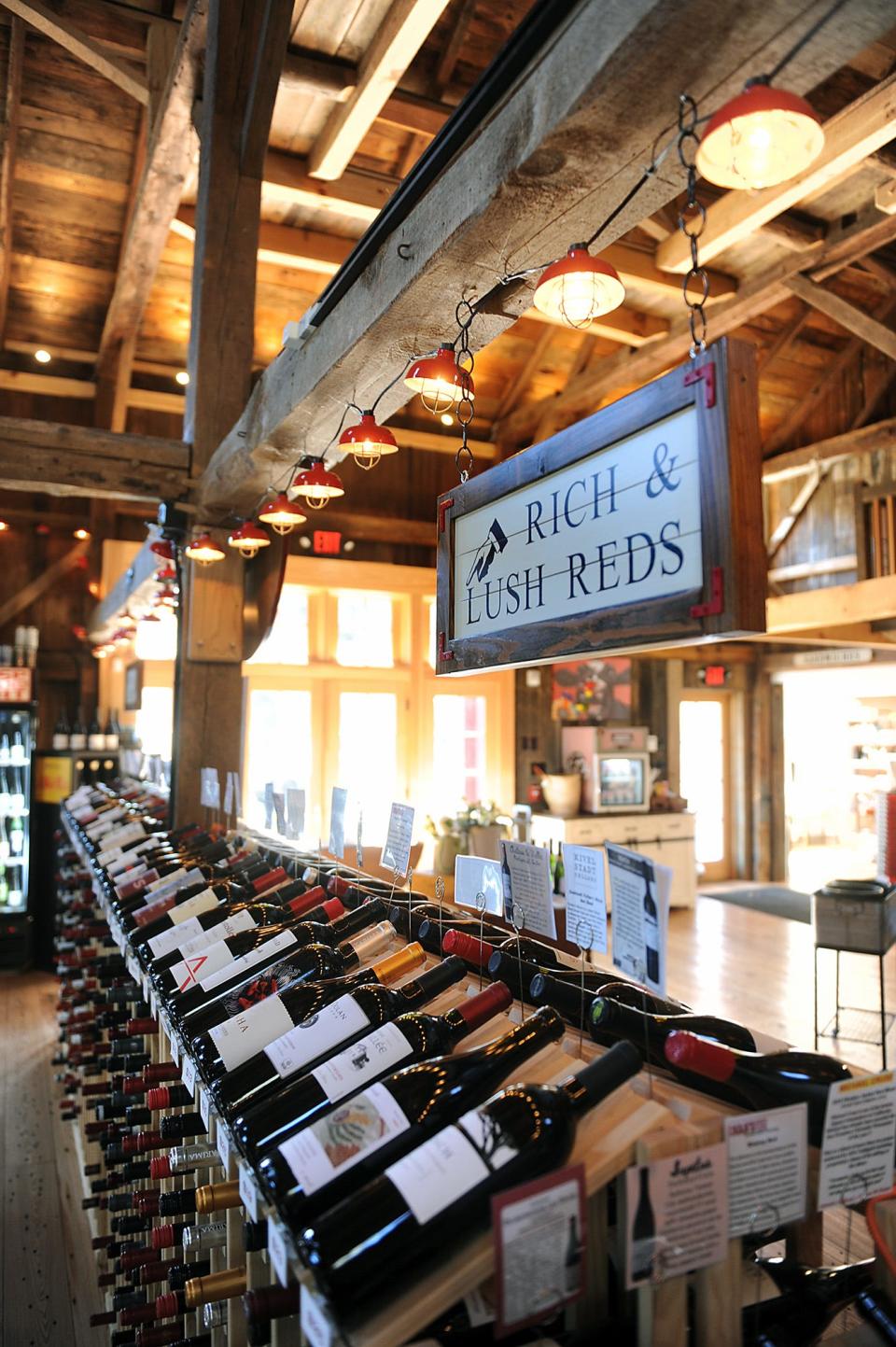 Wine selection at Nan's Rustic Kitchen & Market on Route 117 in Stow, March 8, 2022. Nan's is opening a second location on Route 9 in Southborough.