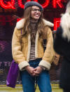 <p>Leslie Grace gets into character on Jan. 17 on the Glasgow set of <em>Batgirl. </em></p>