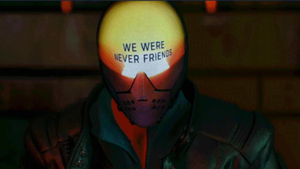  Ruiner screenshot - "We were never friends". 