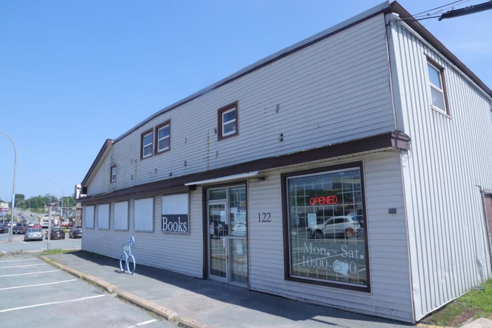 A photo of the exterior of John W Doull's bookstore on Main St. in Dartmouth, N.S. 