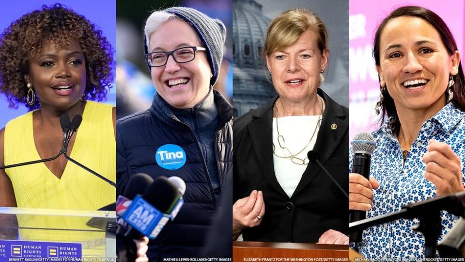 Karine Jean-Pierre, Tina Kotek, Tammy Baldwin, and Sharice Davids