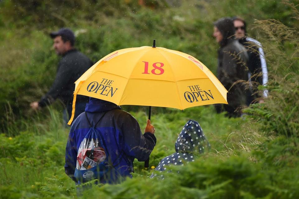 Sunday's final round at The Open will start an hour earlier than scheduled to avoid the worst of the heavy wind and rain expected at Royal Portrush.The R&A announced the move in a bid to ease the strain on players on the final day of the first Open Championship in Northern Ireland since 1951."Sunday tee times have been moved forward due to the adverse weather forecast," tournament organisers tweeted."The first tee time will be at 7:32am with the leaders beginning their final round at 1:47pm."Last year's final Open pairing of Xander Shauffele and Jordan Spieth at Carnoustie teed off at 2:45pm.Conditions on Saturday were the easiest yet, especially for the late starters who scored well as the wind died late in the afternoon with Shane Lowry and Tommy Fleetwood pulling away from the pack. Sunday tee times0632—Ashton Turner 0642—Shubhankar Sharma, Kiradech Aphibarnrat 0652—Eddie Pepperell, Nino Bertasio 0702—Paul Waring, Thorbjorn Olesen 0712—Jason Kokrak, Branden Grace 0722—Jim Furyk, Callum Shinkwin 0732—Kevin Streelman, Bubba Watson 0742—Kyle Stanley, Bernd Wiesberger 0757—Paul Casey, Benjamin Hebert 0807—Adam Hadwin, Matt Wallace 0817—Francesco Molinari, Thomas Pieters 0827—Louis Oosthuizen, Andrew Wilson 0837—Yosuke Asaji, Stewart Cink 0847—Joost Luiten, Doc Redman 0857—Innchoon Hwang, Ryan Fox 0907—Yuki Inamori, Charley Hoffman 0917—Lucas Bjerregaard, Ernie Els 0932—Aaron Wise, Lucas Glover 0942—Patrick Cantlay, Sergio Garcia 0952—Mikko Korhonen, Dustin Johnson 1002—Rory Sabbatini, Bob MacIntyre 1012—Romain Langasque, Kevin Kisner 1022—Tom Lewis, Graeme McDowell 1032—Justin Harding, Erik Van Rooyen 1042—Tyrrell Hatton, Webb Simpson 1052—Byeong Hun An, Matt Fitzpatrick 1107—Patrick Reed, Justin Thomas 1117—Sang Hyun Park, Russell Knox 1127—Xander Schauffele, Cameron Smith 1137—Andrew Putnam, Dylan Frittelli 1147—Matt Kuchar, Alex Noren 1157—Henrik Stenson, Jordan Spieth 1207—Tony Finau, Jon Rahm 1217—Danny Willett, Lee Westwood 1227—Rickie Fowler, Justin Rose 1237—Brooks Koepka, J.B. Holmes 1247—Tommy Fleetwood, Shane Lowry