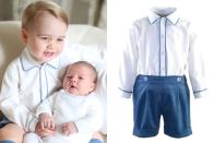 <p>Prince George could be the lead model for this London-based childswear designer, seen in the eponymous Rachel Riley cord short and shirt set for <a href="https://www.townandcountrymag.com/society/tradition/g9570478/princess-charlotte-photos-news/?slide=24" rel="nofollow noopener" target="_blank" data-ylk="slk:a portrait;elm:context_link;itc:0;sec:content-canvas" class="link ">a portrait</a> with then-baby sister, Charlotte.<br><a class="link " href="https://www.rachelriley.com/product/893/Heritage" rel="nofollow noopener" target="_blank" data-ylk="slk:Shop Now;elm:context_link;itc:0;sec:content-canvas">Shop Now</a> $109<br></p>