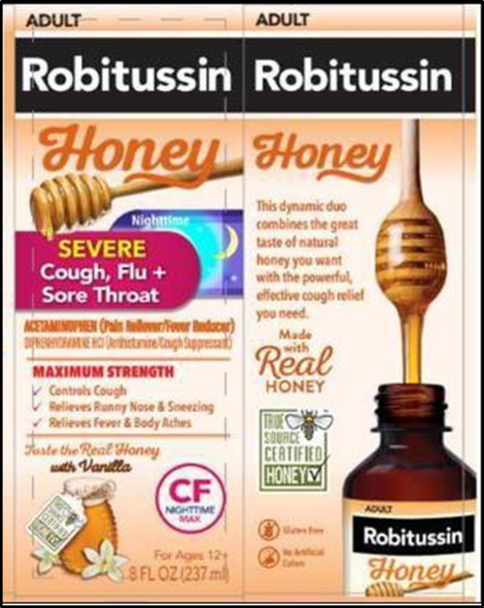 Haleon is voluntarily recalling eight lots of Robitussin Honey CF Max Day Adult and Robitussin Honey CF Max Nighttime Adult for microbial contamination.