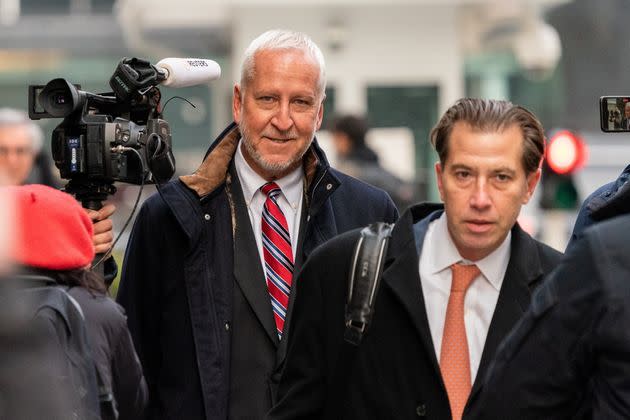 Jeffrey Epstein's former pilot Lawrence Visoski arrives for Ghislaine Maxwell’s sex-trafficking trial in New York City on Tuesday. (Photo: Jeenah Moon via Reuters)