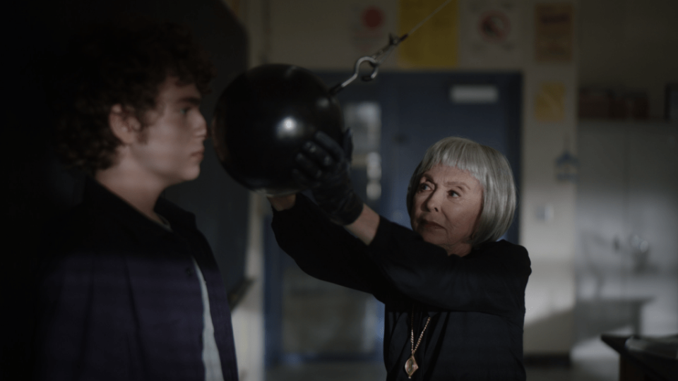 Connor Kalopsis and Rita Moreno in The Prank (Sneak Peak Entertainment)