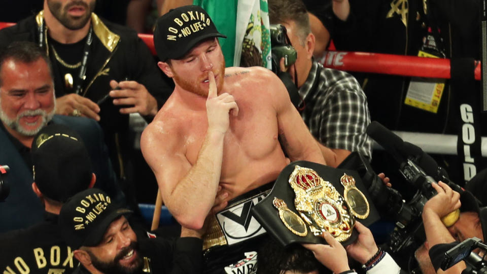 Canelo Alvarez is the new WBC middleweight champion after a controversial decision against Gennady Golovkin. Pic: Getty