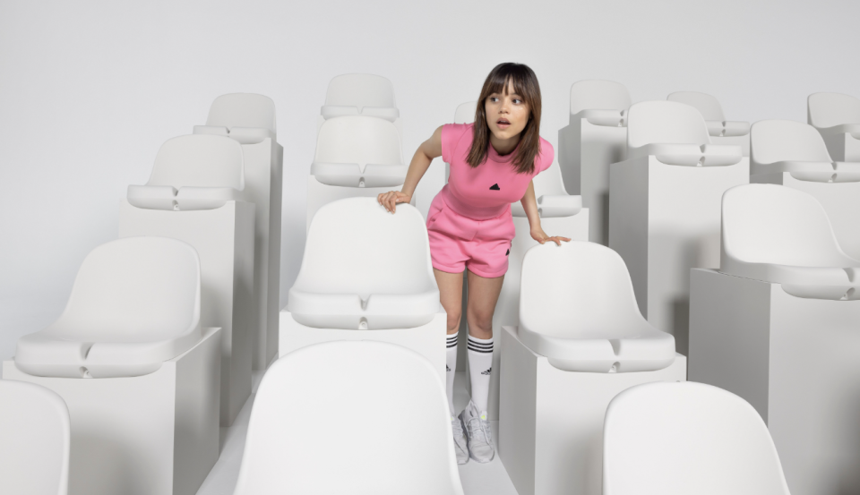 Jenna Ortega unveils adidas' all-new collection in pink