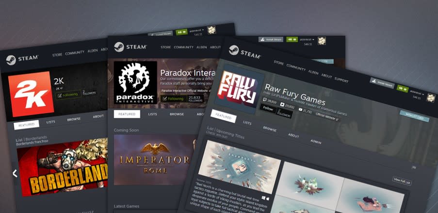 Steam has put its new Creator Homepages into open beta, letting developers and