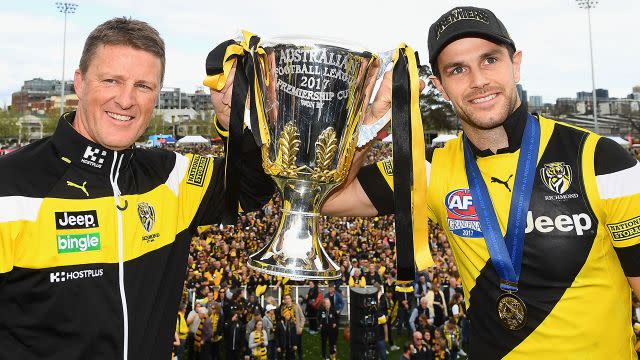 Hardwick and Trent Cotchin helped Richmond break their drought. Image: Getty