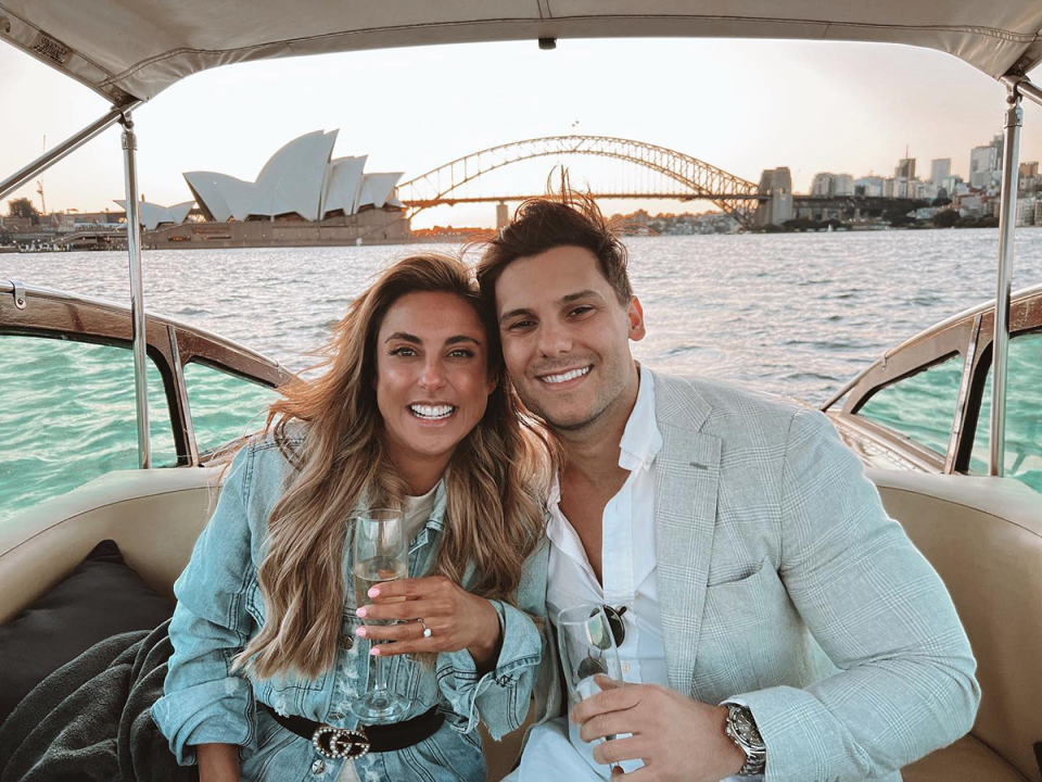 MAFS’ Johnny and Kerry Balbuziente on a boat.