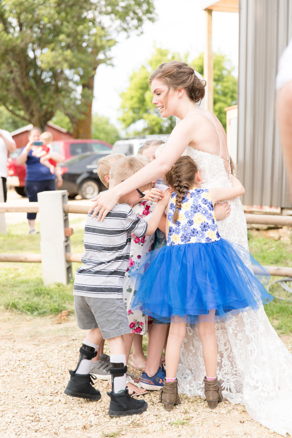 Sparta Southside Elementary surprise their teacher on her wedding day. (Photo: Andrea Marie Gasser)