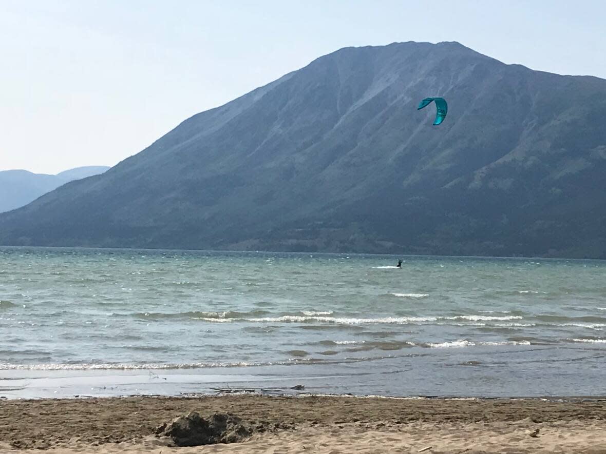 The beach on Bennett Lake in Carcross pictured in 2018. (Jane Sponagle/CBC - image credit)