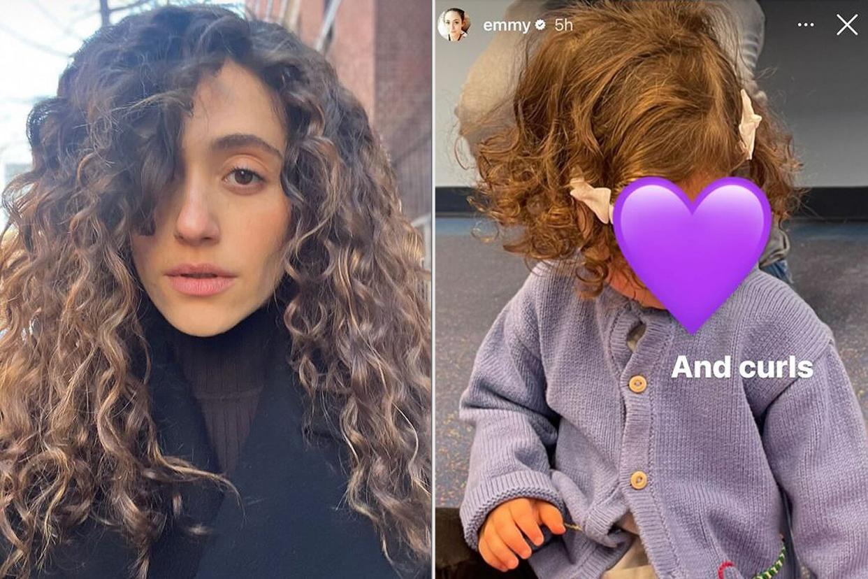 Emmy Rossum daughter curly hair