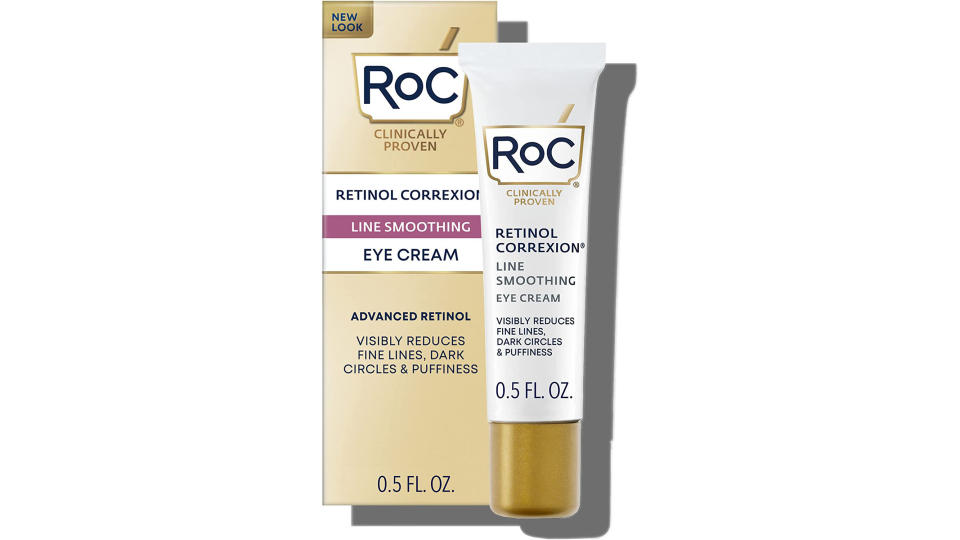 RoC Retinol Correxion Line Smoothing Anti-Aging Retinol Eye Cream for Dark Circles and Puffy Eyes, 0.5 Ounce. (Photo: Amazon SG)