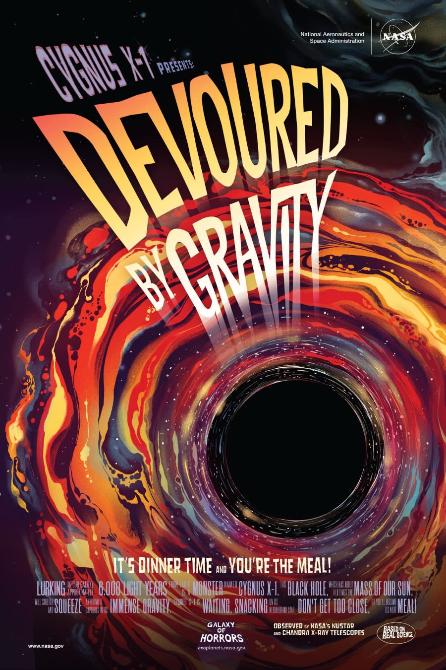 A horror movie posted created by NASA called Devoured by Gravity