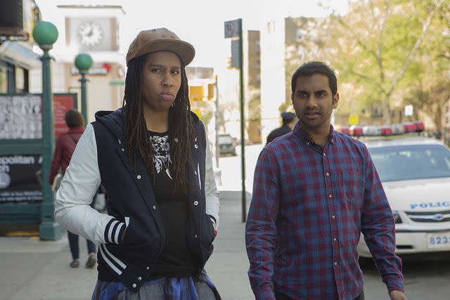 Universal TV/Kobal/REX/Shutterstock Lena Waithe and Aziz Ansari on 'Master of None'