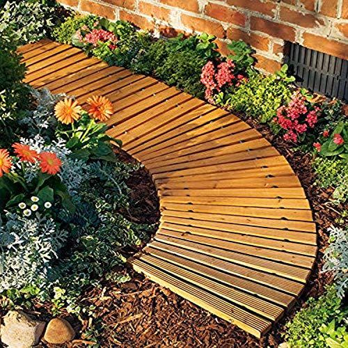 Roll Out Wooden Curved Garden Pathway