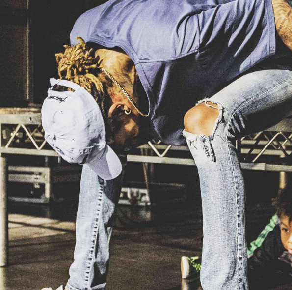 Wiz Khalifa also likes distressed jeans