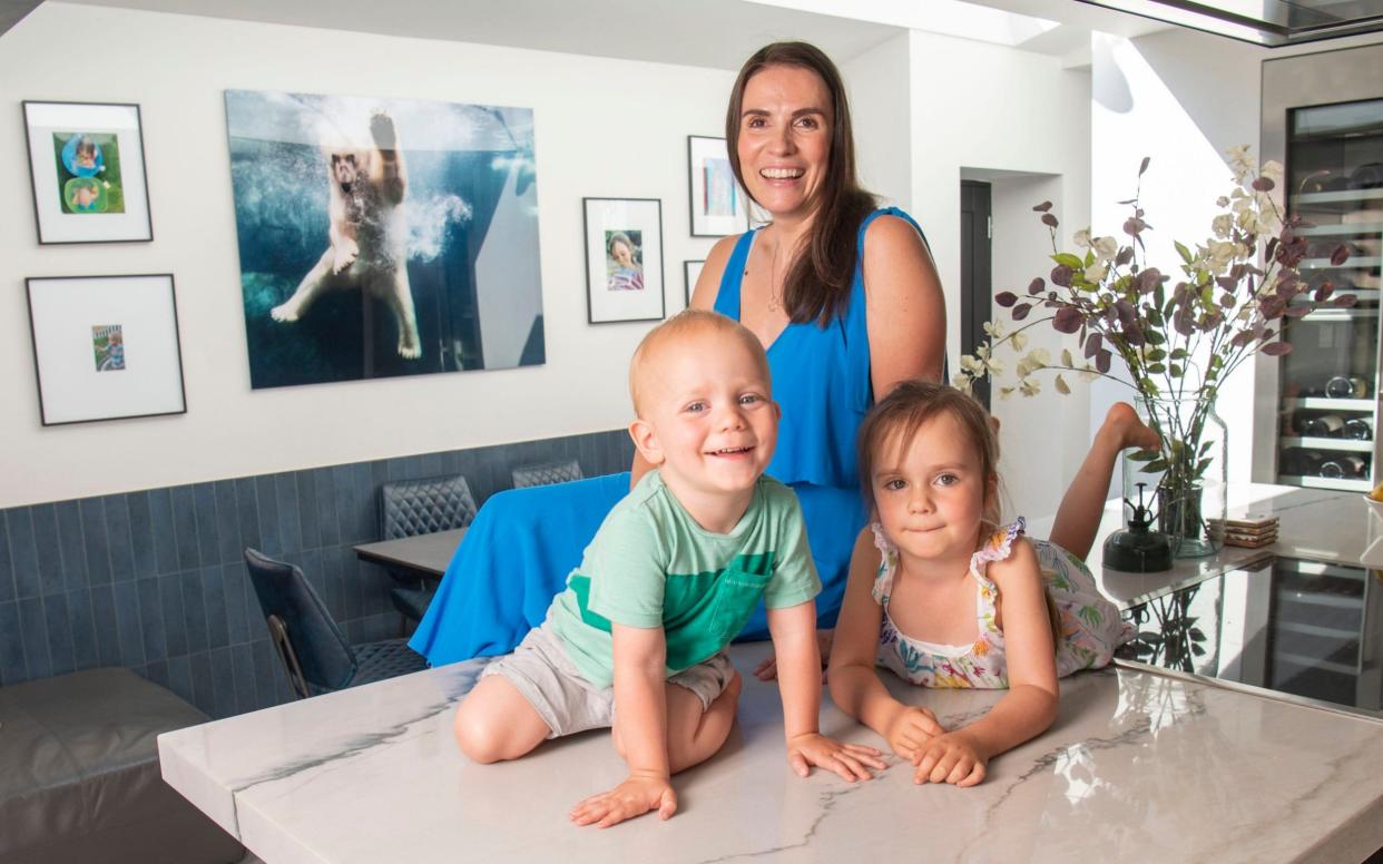 Chantel Elshout and her children  - Paul Grover/Paul Grover for the Telegraph