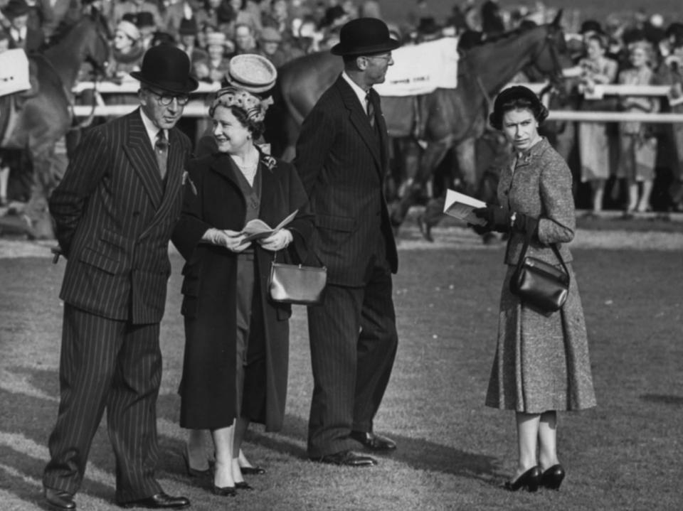 Queen Mother Queen Elizabeth II best Royal fashion at Cheltenham Festival horse race over the years pictures photos royal family uk - Getty Images