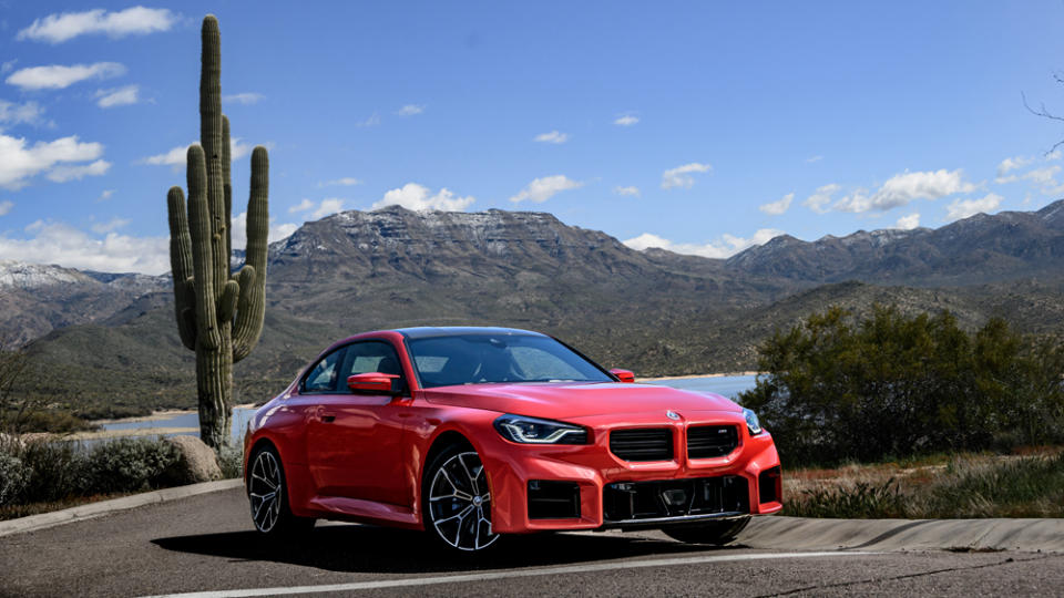 The 2023 BMW M2 in Toronto Red.