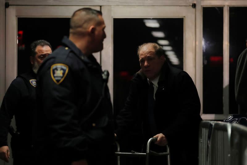Film producer Harvey Weinstein departs New York Criminal Court in the Manhattan borough of New York City