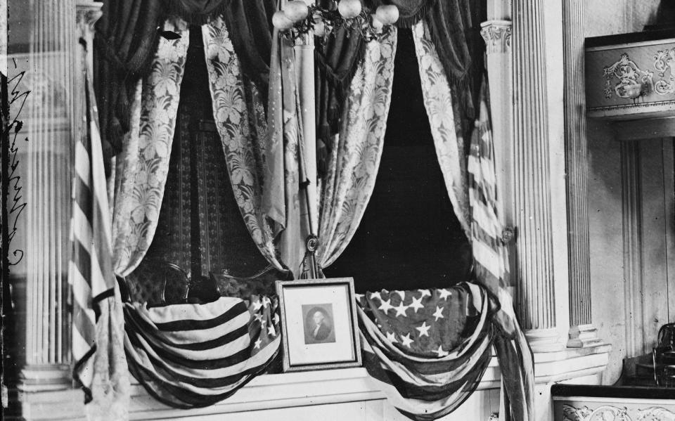 Abraham Lincoln was killed in this box at Ford's Theatre in Washington DC