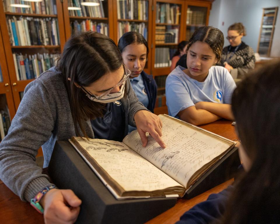 Sixth-grade students from Our Sisters’ School, 145 Brownell Ave., New Bedford, have been working on an exhibition with the Whaling Museum, 18 Johnny Cake Hill.