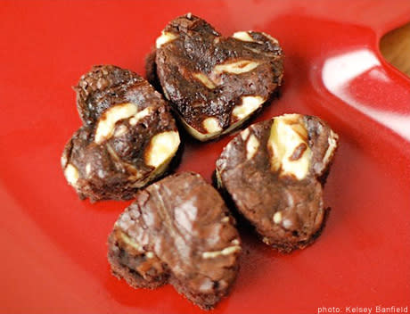 Cream Cheese Brownie Hearts