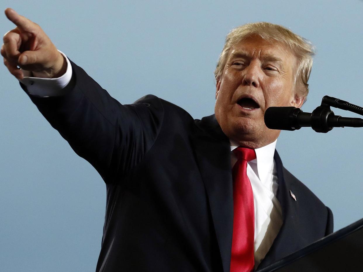 Donald Trump speaks about tax reform during an event at the Harrisburg International Airport in Middletown, Pennsylvania: AP/Alex Brandon