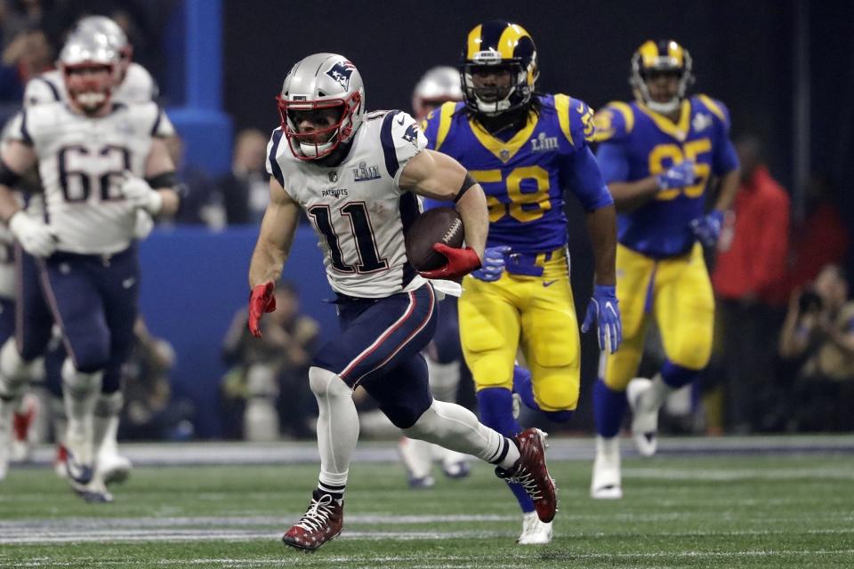 Does Julian Edelman have a sportswriter to thank for his being drafted by the New England Patriots a decade ago? (AP)