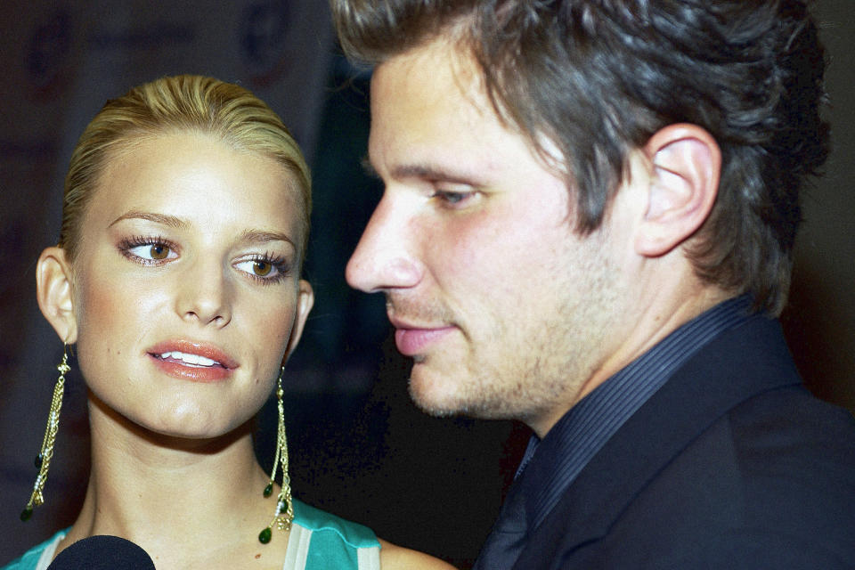 Jessica Simpson and husband Nick Lachey attend Operation Smiles' 3rd Annual Los Angeles Gala  on September 22, 2004 in Beverly Hills, California.  (Vince Bucci / Getty Images)