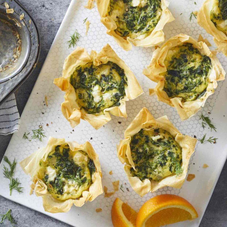 Muffin-Tin Spanakopita Omelets