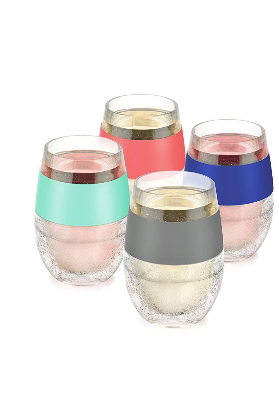 12) Wine Freeze Cooling Cups Set