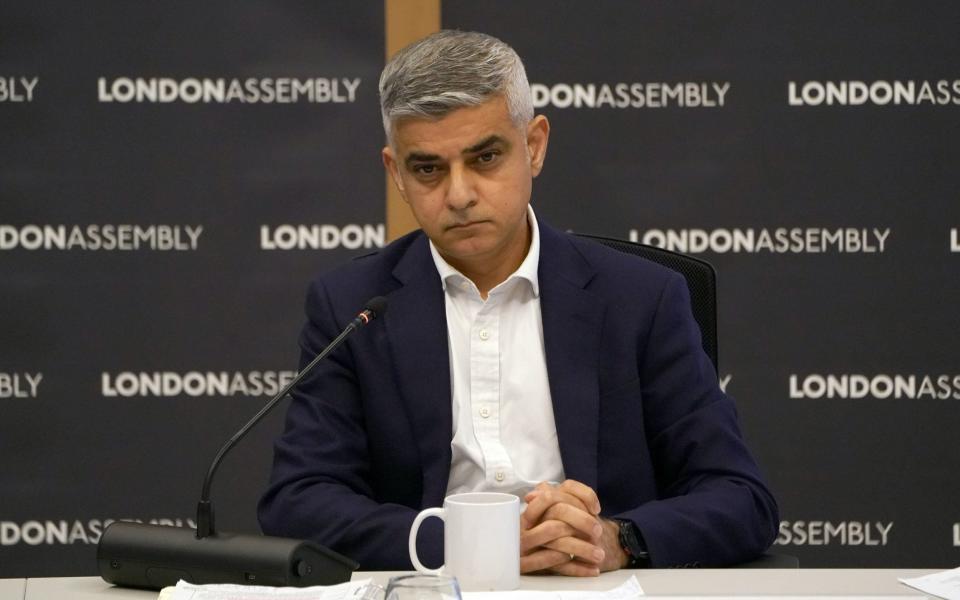 Mayor of London, Sadiq Khan appears before a Police and Crime Committee at City Hall, London, to answer questions the resignation of former Metropolitan Police Commissioner Dame Cressida Dick after a review by Sir Thomas Winsor found he had breached due process. Picture date: Wednesday November 16, 2022. PA Photo. The Mayor is required by law to answer questions for three hours and faces a fine or up to three months in prison if he fails to do so. Photo credit should read: Kirsty O'Connor/PA Wire - Kirsty O'Connor/PA Wire