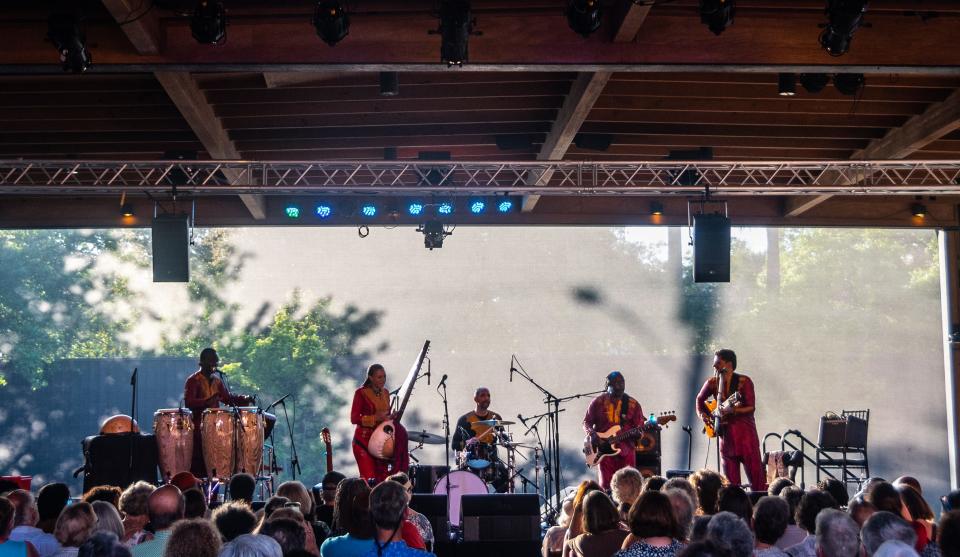 Sona Jobarteh performs at the North Garden Assembly Room at the Ships of the Sea Maritime Museum on Friday, March 24, at the 2023 Savannah Music Festival.