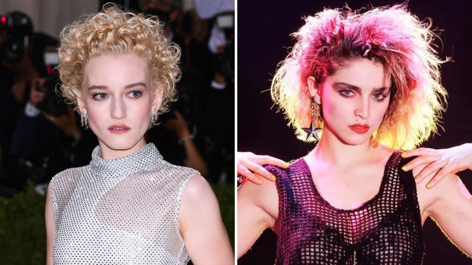 Julia Garner, Madonna - Credit: AP