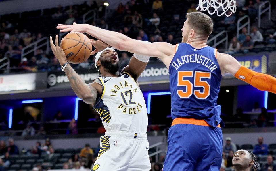 Isaiah Hartenstein could be provide fantasy value despite likely getting limited minutes with the Knicks this season. (Photo by Andy Lyons/Getty Images) (Photo by Andy Lyons/Getty Images)