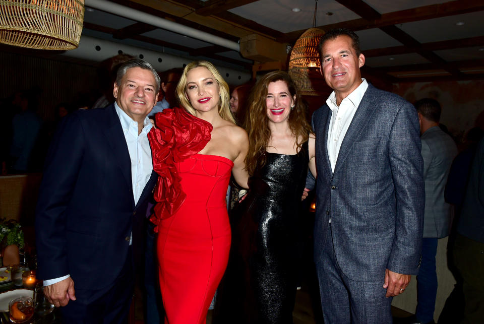 Netflix Co-Chief Executive Officer Ted Sarandos, Kate Hudson, Kathryn Hahn and Netflix VP Global Scott Stuber attend Netflix 