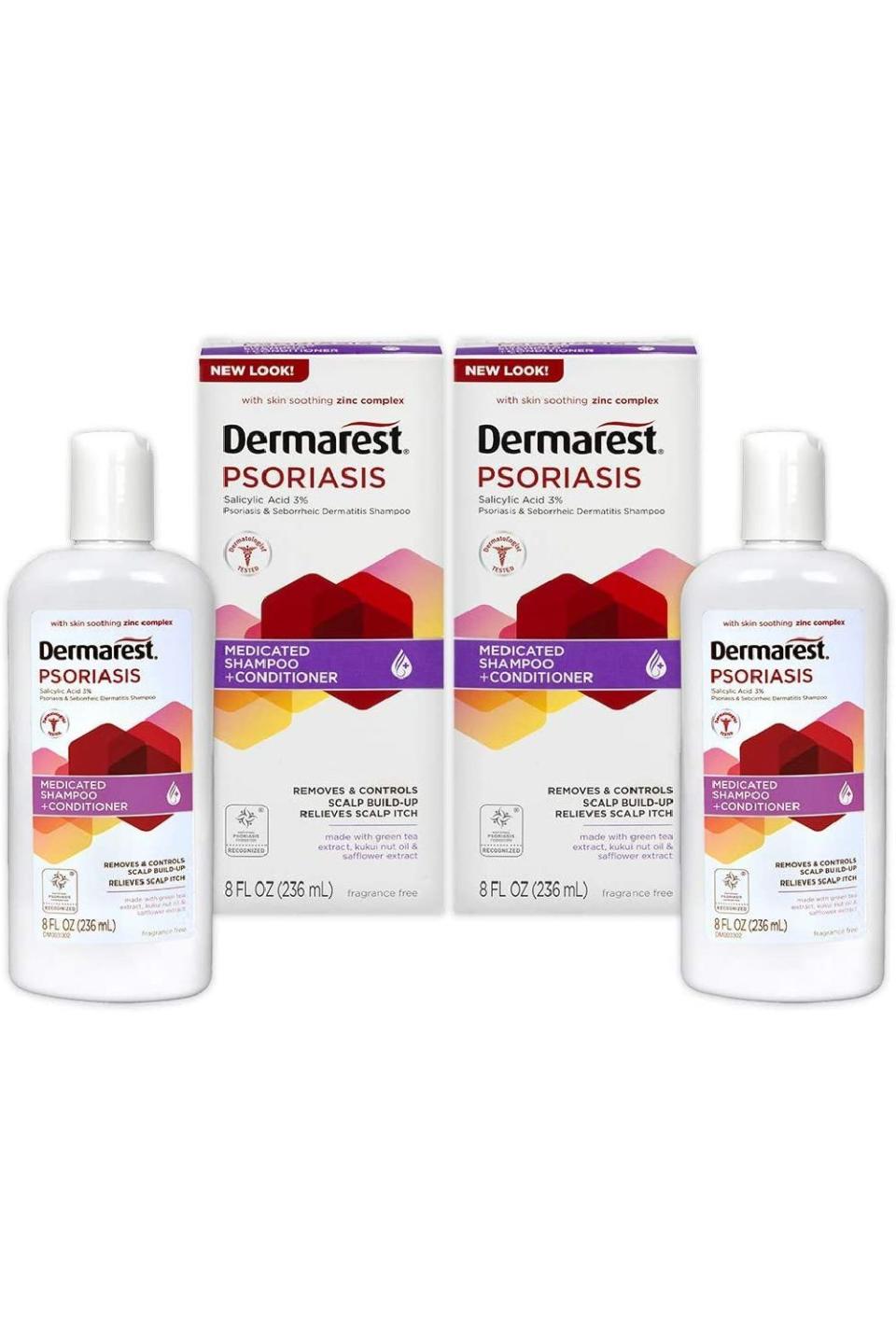4) Dermarest Psoriasis Medicated Shampoo and Conditioner (Pack of 2)