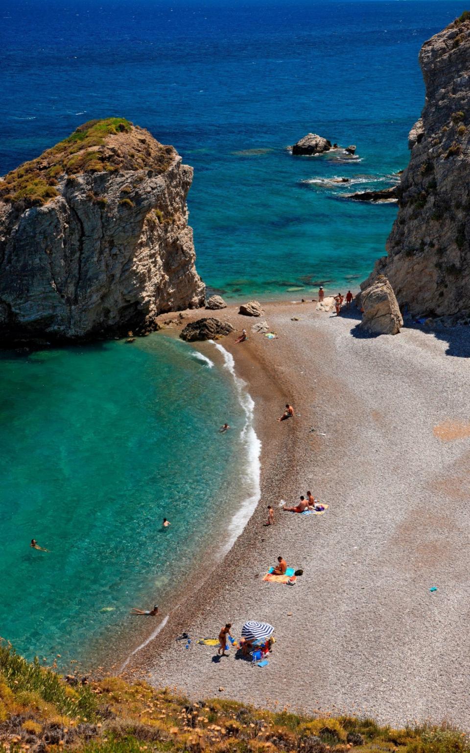 One of the finest beaches on the island of Kythira - Alamy