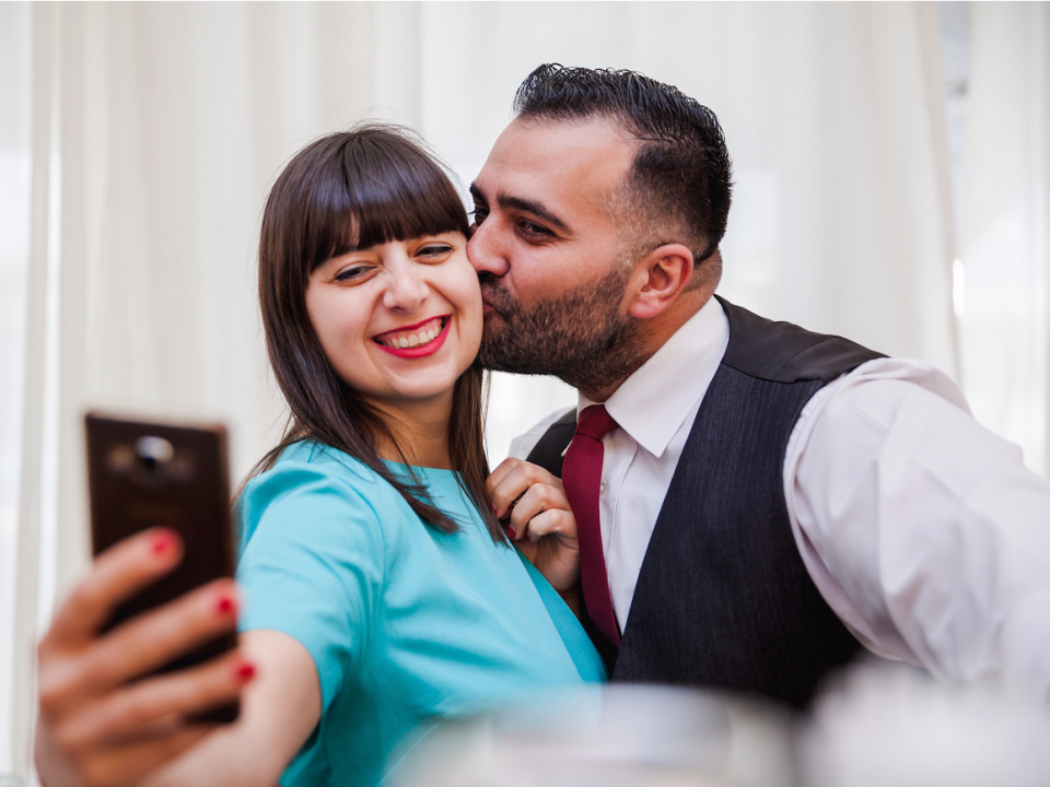 married couple selfie