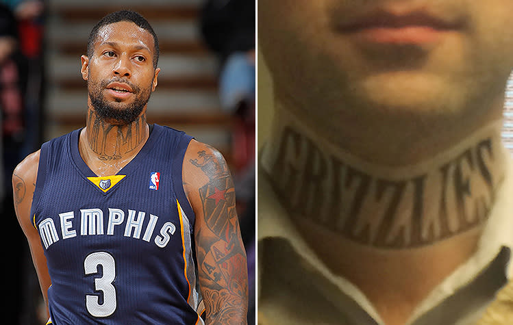 Memphis Grizzlies to give away necktattoo stickers inspired by James  Johnsons tribute to his son