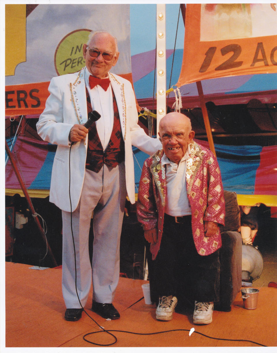 Little Peter Terhune (right) traveled with Hall for more than 50 years.
