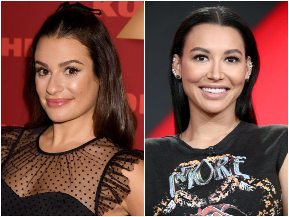 Glee stars Lea Michele and Naya Rivera: Jennifer Graylock/Frederick M Brown/Getty Images