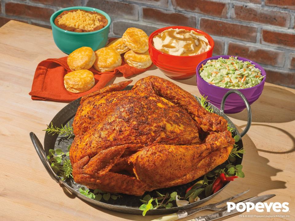 Popeyes is bringing back its Cajun Style Turkey for Thanksgiving.